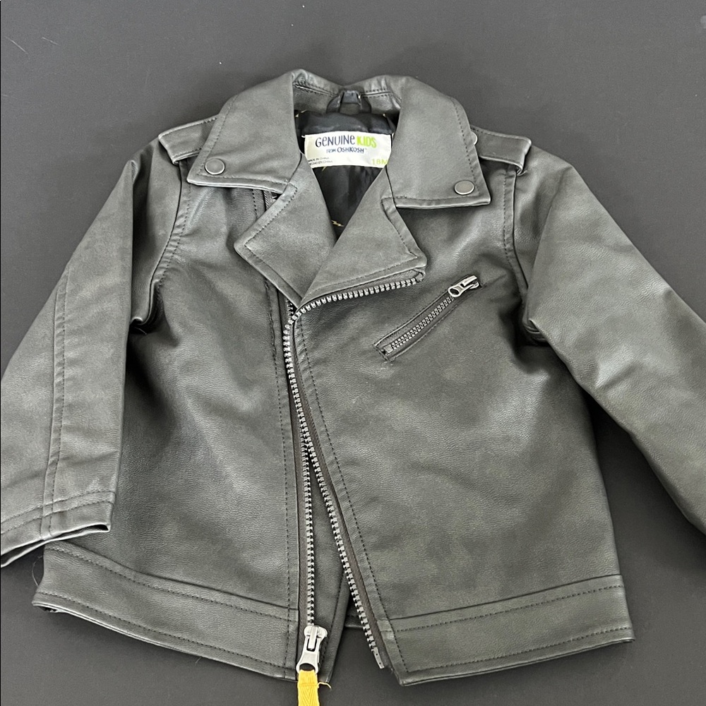OshKosh B'gosh Gray Faux Leather Jacket